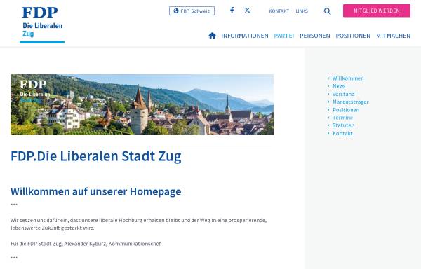 Vorschau von www.fdp-zug.ch, FDP Stadt Zug