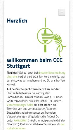Vorschau der mobilen Webseite www.cccs.de, Stuttgart - Chaostreff