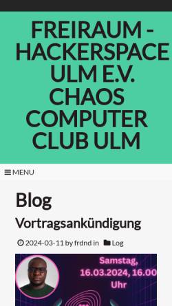 Vorschau der mobilen Webseite www.ulm.ccc.de, Ulm