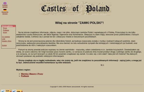 Vorschau von www.castlesofpoland.com, Schlösser von Polen