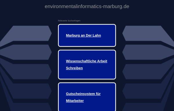 Vorschau von www.environmentalinformatics-marburg.de, Fachbereich Geographie der Universität Marburg