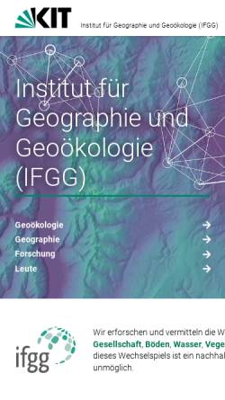 Vorschau der mobilen Webseite www.ifgg.kit.edu, Institut für Geographie und Geoökologie der Universität Karlsruhe