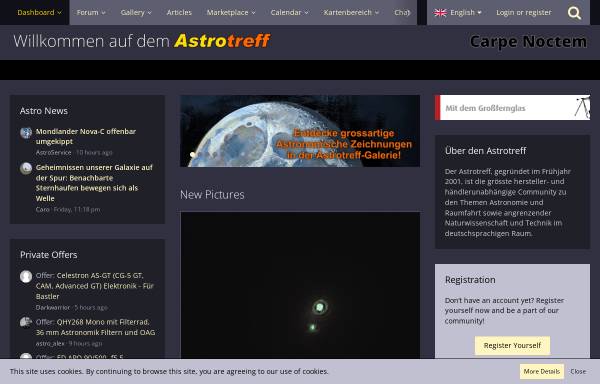 Vorschau von www.astrotreff.de, Astrotreff