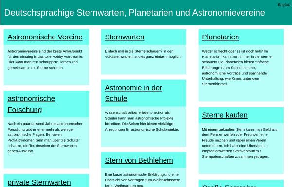 Vorschau von www.sternklar.de, German Astronomical Directory (GAD)