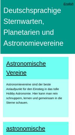 Vorschau der mobilen Webseite www.sternklar.de, German Astronomical Directory (GAD)
