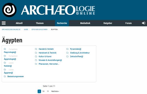 Vorschau von www.archaeologie-online.de, Archäologie Online