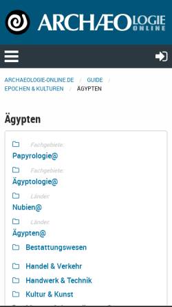 Vorschau der mobilen Webseite www.archaeologie-online.de, Archäologie Online