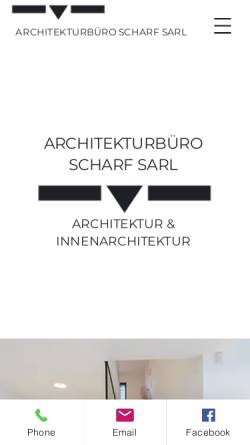 Vorschau der mobilen Webseite www.scharf.lu, Architekturbüro Scharf GmbH