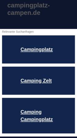 Vorschau der mobilen Webseite campingplatz-campen.de, Campingplatz 