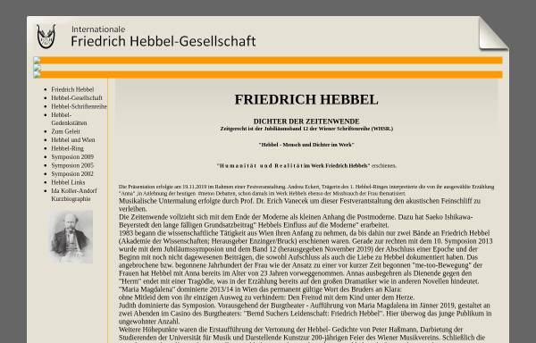 Vorschau von www.hebbel.at, Hebbel-Gesellschaft Wien