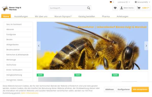 Vorschau von www.warnholz.de, Bienen-Voigt & Warnholz