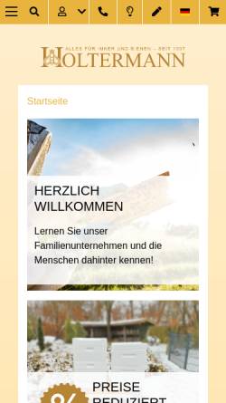 Vorschau der mobilen Webseite www.holtermann-shop.de, Heinrich Holtermann