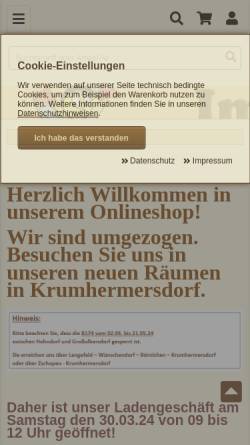 Vorschau der mobilen Webseite imkershoperzgebirge.de, Imkershop, Inh. Elke Burckhardt