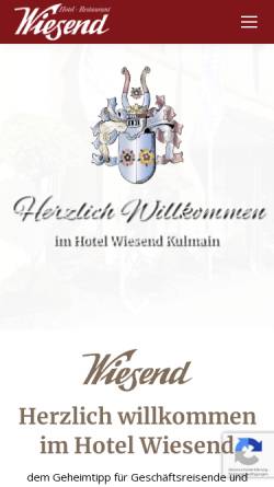 Vorschau der mobilen Webseite www.hotel-wiesend.de, Gasthof Hotel-Post Wiesend