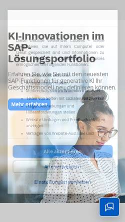 Vorschau der mobilen Webseite www.sap.de, SAP Deutschland AG & Co. KG