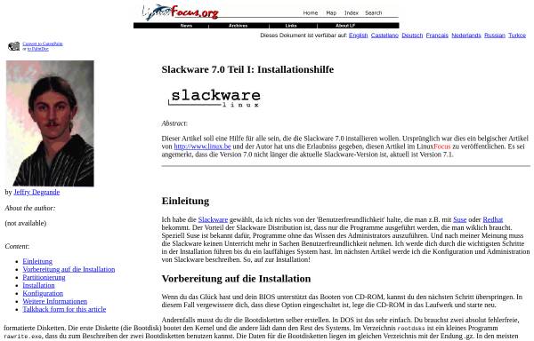 Vorschau von www.linuxfocus.org, Slackware 7.0 - Installationshilfe