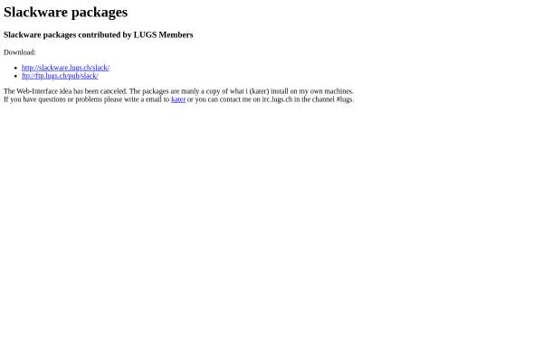 Vorschau von slackware.lugs.ch, Slackware Pakete
