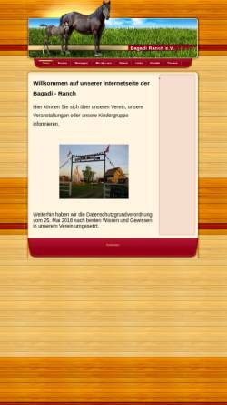 Vorschau der mobilen Webseite bagadiranch.de, Bagadi Ranch e.V.