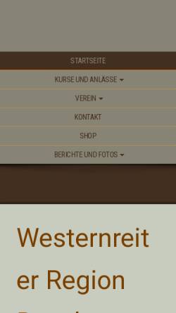 Vorschau der mobilen Webseite www.westernreiter.ch, Westernreiter Region Basel