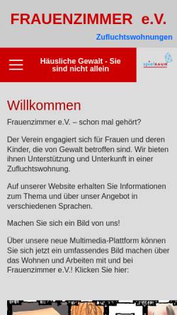 Vorschau der mobilen Webseite www.frauenzimmer-ev.de, FrauenZimmer e.V.