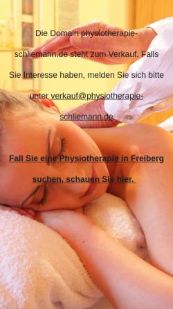 Vorschau der mobilen Webseite www.physiotherapie-schliemann.de, Physiotherapie Antje Schliemann