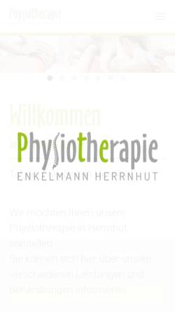 Vorschau der mobilen Webseite physio-herrnhut.de, Physiotherapie-Praxis Martina Enkelmann