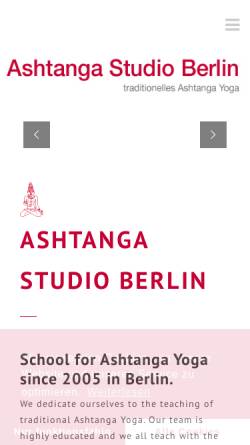 Vorschau der mobilen Webseite www.ashtangastudio.de, Ashtanga Yoga