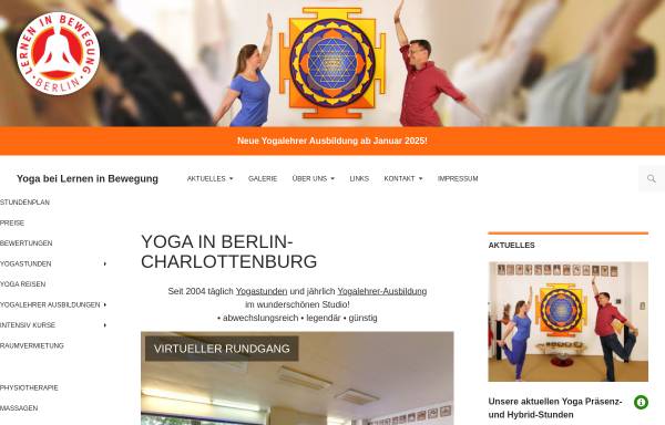 Vorschau von www.yoga-berlin.de, Lernen in Bewegung e.V. - Yoga in Charlottenburg