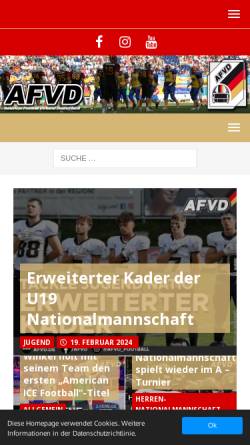 Vorschau der mobilen Webseite www.afvd.de, AFV Deutschland