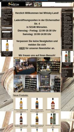 Vorschau der mobilen Webseite www.whisky-land.de, Whisky-Land - Sascha Schnitzler