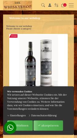 Vorschau der mobilen Webseite www.thewhiskyshop.ch, The Whiskyshop, Stephan Keultjes