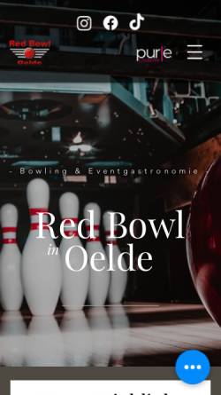 Vorschau der mobilen Webseite www.redbowl-oelde.de, Red Bowl