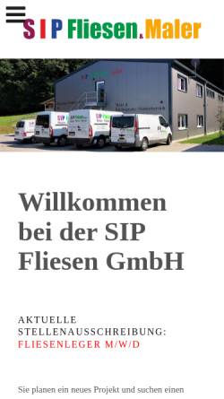 Vorschau der mobilen Webseite www.sip-fliesen.com, SIP Fliesen GmbH