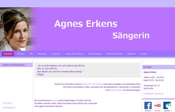 Vorschau von www.agnes-erkens.de, Erkens, Agnes