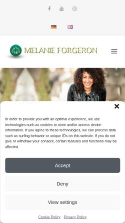Vorschau der mobilen Webseite www.melanie-forgeron.com, Forgeron, Melanie