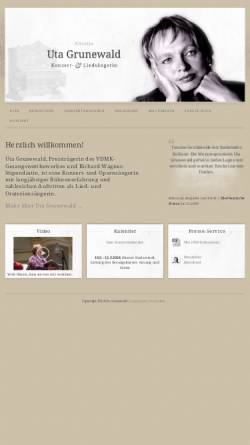 Vorschau der mobilen Webseite uta-grunewald.de, Grunewald, Uta
