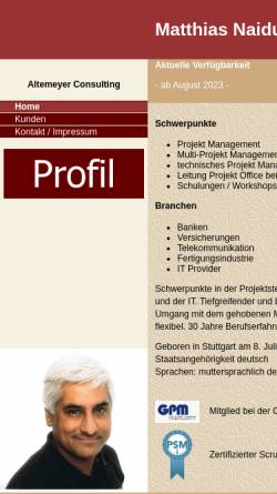 Vorschau der mobilen Webseite www.naidu.de, Naidu, Ann-Kathrin