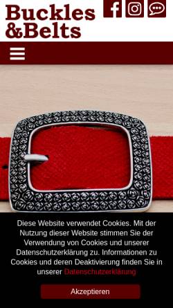 Vorschau der mobilen Webseite www.buckles-belts.ch, Buckles & Belts Co.