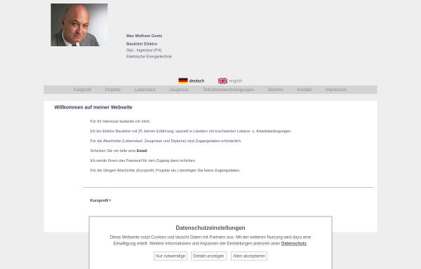 Vorschau von www.bauleiter-elektro.de, Goetz, Dipl.- Ingenieur (FH) Max Wolfram