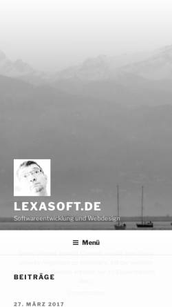 Vorschau der mobilen Webseite www.lexasoft.de, Lexasoft - Software für Ihre Homepage