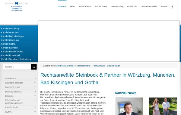 Vorschau von www.steinbock-partner.de, Rechtsanwälte Steinbock & Partner