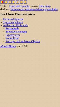 Vorschau der mobilen Webseite www.mathematik.uni-ulm.de, Ulmer Oberon-System