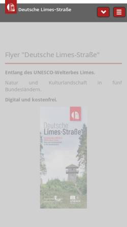 Vorschau der mobilen Webseite www.limesstrasse.de, Deutsche Limesstraße
