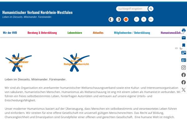 Vorschau von www.hvd-nrw.de, Humanistischer Verband NRW