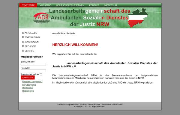 Vorschau von www.xn--bewhrungshilfe-nrw-ntb.de, Landesarbeitsgemeinschaft der Bewährungshelferinnen und -helfer in Nordrhein-Westfalen (LAG NRW)