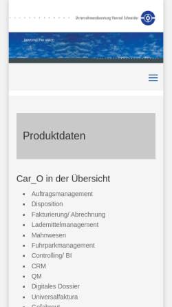 Vorschau der mobilen Webseite www.uks-software.de, Unternehmensberatung Konrad Schneider GmbH