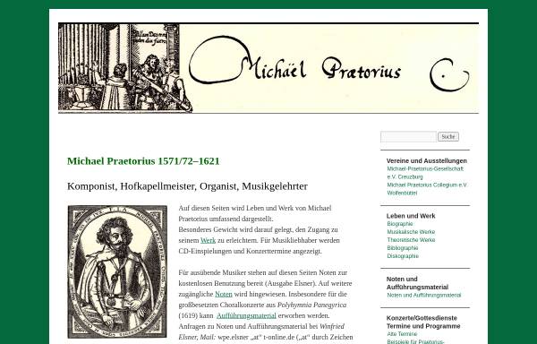 Vorschau von www.michael-praetorius.de, Praetorius, Michael