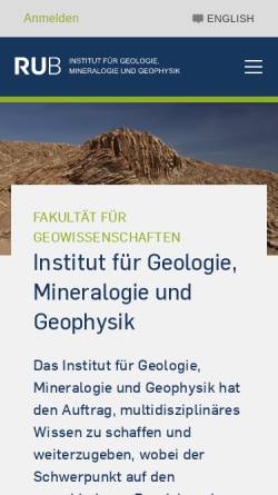 Vorschau der mobilen Webseite www.gmg.ruhr-uni-bochum.de, Institut für Geologie, Mineralogie und Geophysik