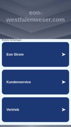 Vorschau der mobilen Webseite www.eon-westfalenweser.com, E.ON Westfalen Weser AG