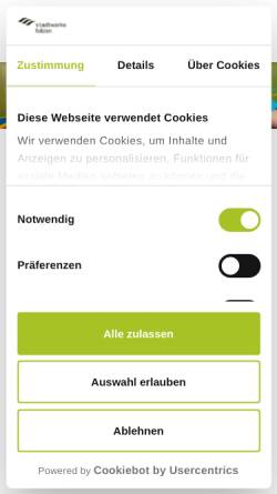 Vorschau der mobilen Webseite stadtwerke-hilden.de, Stadtwerke Hilden GmbH